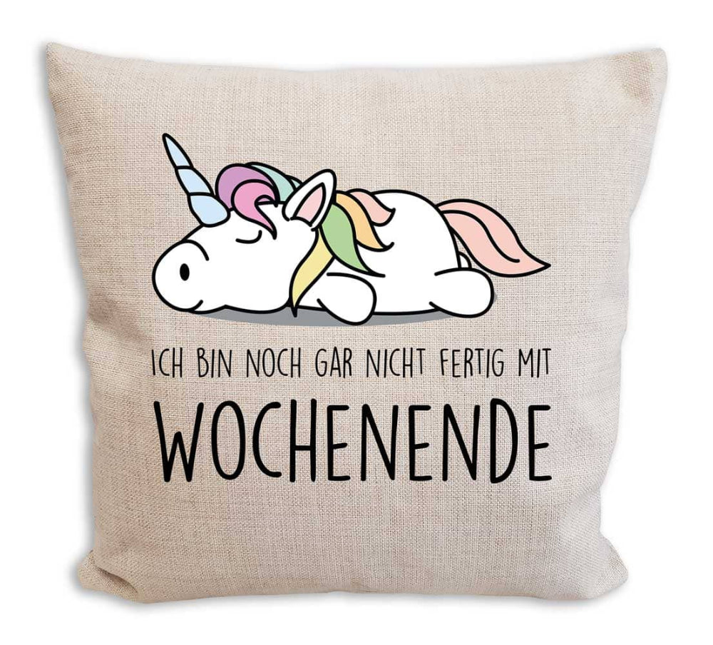 Sofakissen 40x40 mit Spruch zum Wochenende